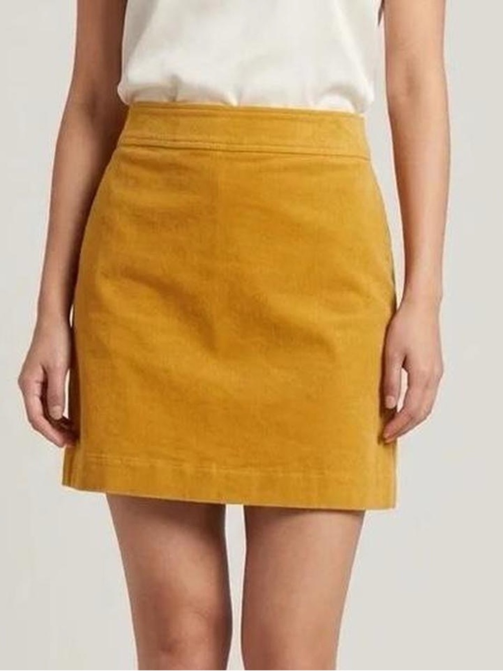 J.Crew mustard yellow corduroy pencil skirt Size 8